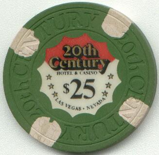 20th Century $25 Casino Chip