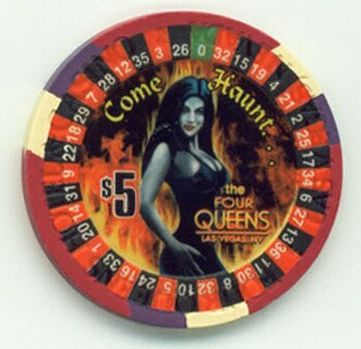 Las Vegas Four Queens Halloween 2000 $5 Casino Chip
