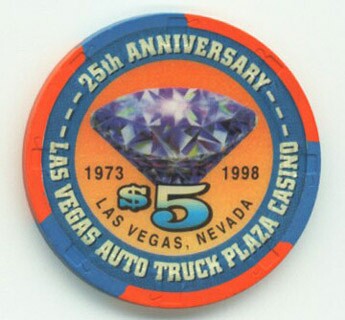Las Vegas Auto Truck Plaza $5 Casino Poker Chip