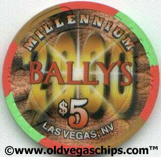 Las Vegas Bally's $5 Millennium Casino Chip