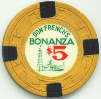 Las Vegas Don French's Bonanza $5 Casino Chip