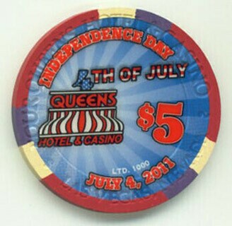 Four Queens Hotel 4th of July 2011 $5 Casino Chip
