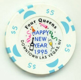 Four Queens 1995 Happy New Year $5 Casino Chip