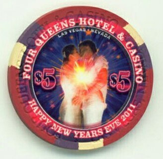 Four Queens Happy New Year 2012 $5 Casino Chip