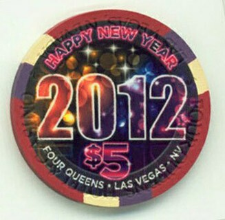 Four Queens Happy New Year 2012 $5 Casino Chip