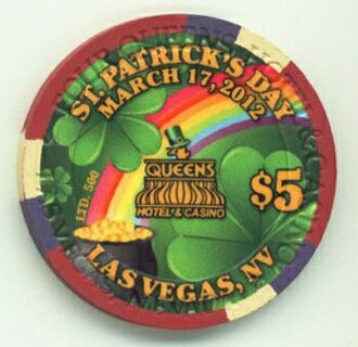 Four Queens St. Patrick's Day 2012 $5 Casino Chip