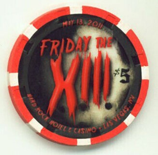 Hard Rock Hotel Friday the 13th 2011 $5 Casino Chip