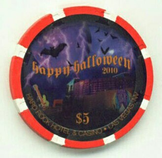 Hard Rock Halloween 2010 $5 Casino Chip