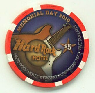 Hard Rock Memorial Day 2010 $5 Casino Chip