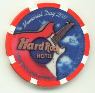 Hard Rock Hotel Memorial Day 2011 $5 Casino Chip