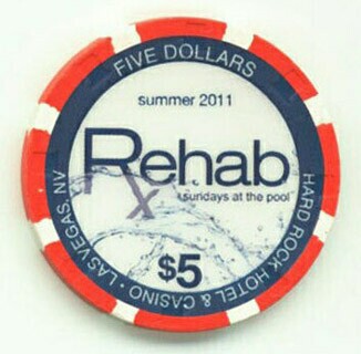 Hard Rock Rehab Summer 2011 $5 Casino Chip