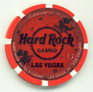 Hard Rock Valentine's Day 2012 $5 Casino Chip