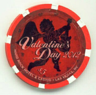 Hard Rock Valentine's Day 2012 $5 Casino Chip