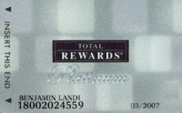 Harrah's Casino Platinum Slot Club Card