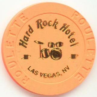 Las Vegas Hard Rock Hotel Drums Orange Roulette Casino Chip