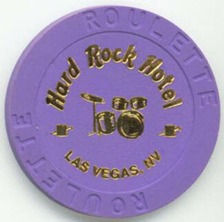 Las Vegas Hard Rock Hotel Drums Purple Roulette Casino Chip
