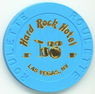 Las Vegas Hard Rock Hotel Drums Blue Roulette Casino Chip
