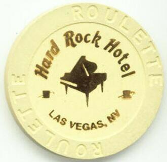 Las Vegas Hard Rock Hotel Tan Piano Roulette Casino Chip
