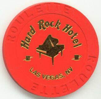 Las Vegas Hard Rock Hotel Red Piano Roulette Casino Chip