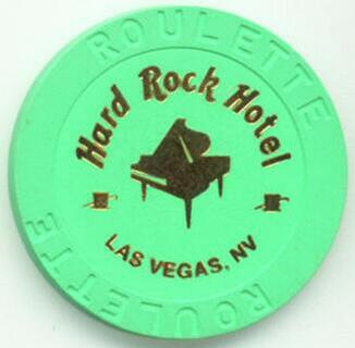 Las Vegas Hard Rock Hotel Green Piano Roulette Casino Chip
