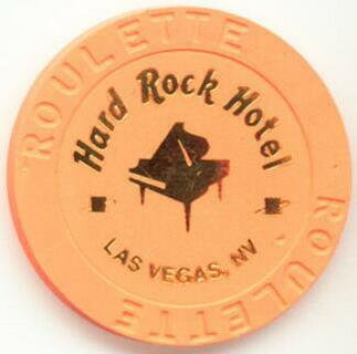 Las Vegas Hard Rock Hotel Orange Piano Roulette Casino Chip