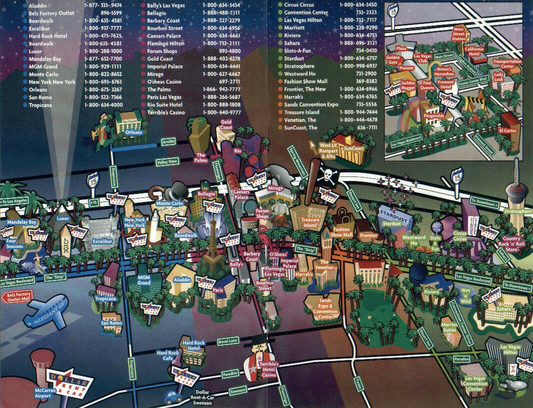 Map of Las Vegas, Las Vegas Map, Las Vegas Maps, Las Vegas Hotels Map