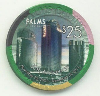Palms Hotel 10th Anniversary 2011 $25 Casino Chip