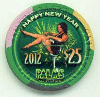 Palms Hotel Happy New Year 2012 $25 Casino Chip