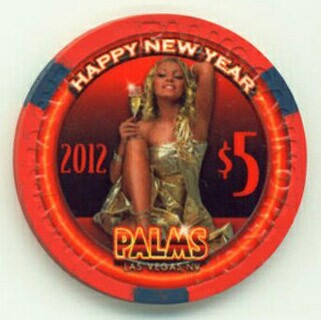 Palms Hotel Happy New Year 2012 $5 Casino Chip