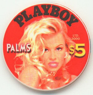 Palms Hotel Pam Anderson Close Up $5 Casino Chip