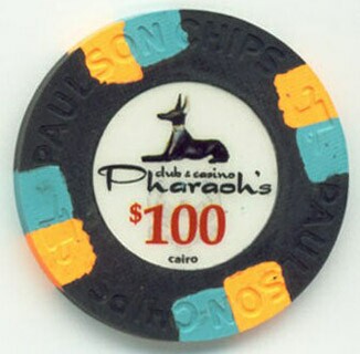 Pharaoh Egyptian Paulson Clay $100 Poker Chip