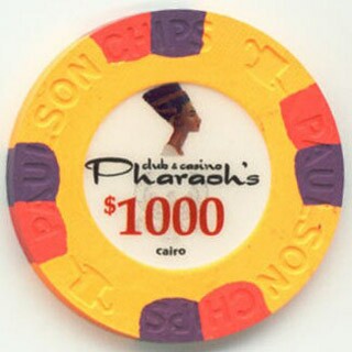 Pharaoh Egyptian Paulson Clay $1000 Poker Chip
