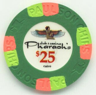 Pharaoh Egyptian Paulson Clay $25 Poker Chip