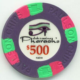 Pharaoh Egyptian Paulson Clay $500 Poker Chip