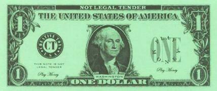 Play Money $1 Bills