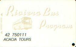 Riviera Casino Bus Program White Slot Club Card