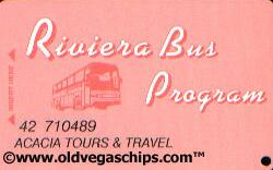 Riviera Casino Bus Program Pink Slot Club Card