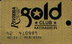 Riviera Casino Gold Slot Club Card