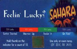 Sahara Casino Feelin' Lucky Slot Club Card
