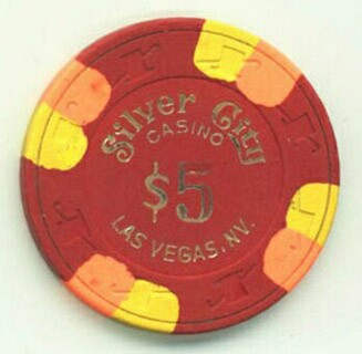 Silver City $5 Casino Chip