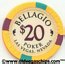 Las Vegas Bellagio Casino $20 Poker Chip