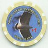 Birds of Prey White Hawk $1 Poker Chip