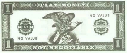 Play Money $1 Bills