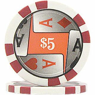 4 Aces $5 Poker Chips