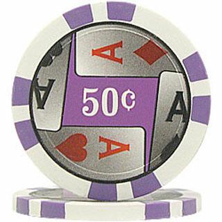 4 Aces 50¢ Poker Chips