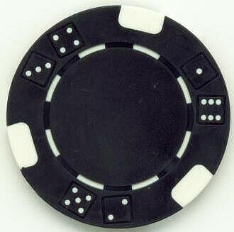 Lucky 7's Black Poker Chips