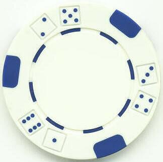 Lucky 7's White Poker Chips