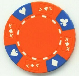 Cowboys & Bullets Orange Poker Chip