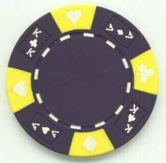 Cowboys & Bullets Purple Poker Chip