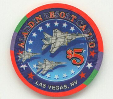 Aladdin 4th of July 2002 $5 Casino Chip